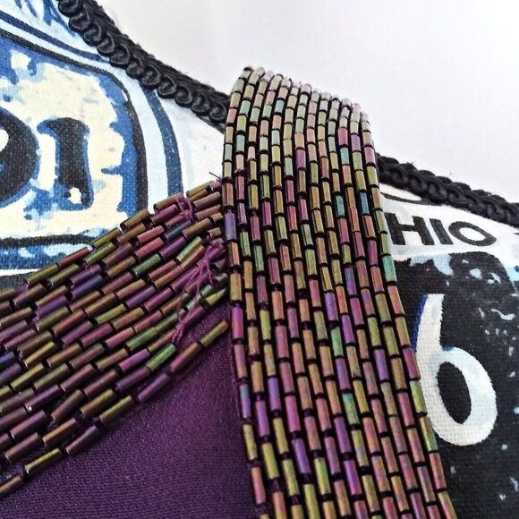 VTG 90s NITELINE Della Roufogali Beaded Cocktail Sheath Dress Open Cage Back 4 - Picture 13 of 15